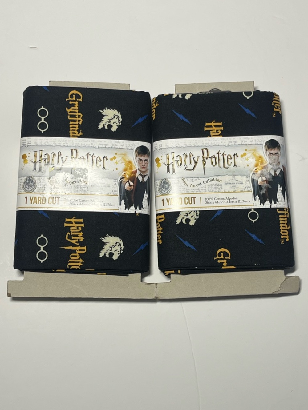 NWT Harry Potter Gryffindor Fabric Bundle 2 Yards 100% Cotton Licensed Hogwarts